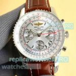 AAA Swiss Copy Breitling Chronograph Navitimer Watch 43mm Silver Face